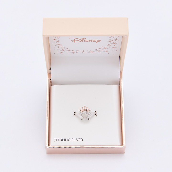 Inel reglabil Disney Princess argint 925 cu cubic zirconia