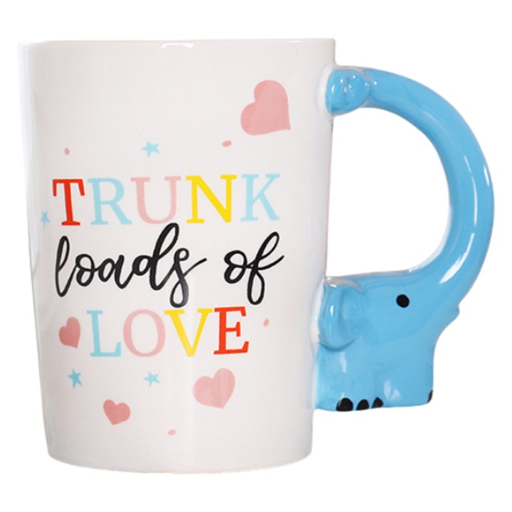 Gyermek bögre elefánttal "Tonnányi szeretet", kerámia, 350 ml