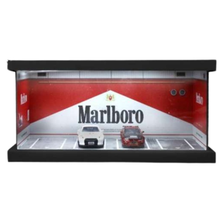 Diorama cu lumini parcare Marlboro 1:64 Moreart MO960102