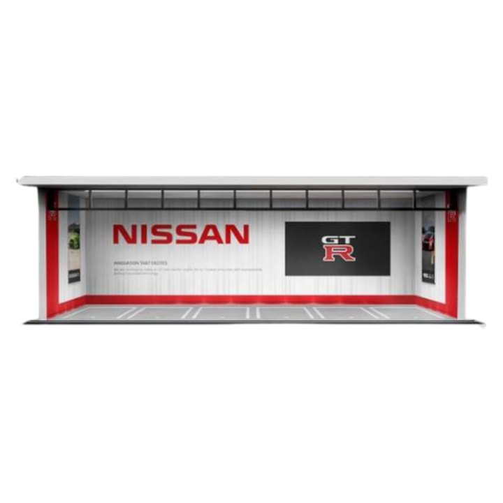 Диорама Паркинг Гараж със Светлини Nissan 1:64 Moreart MO914008