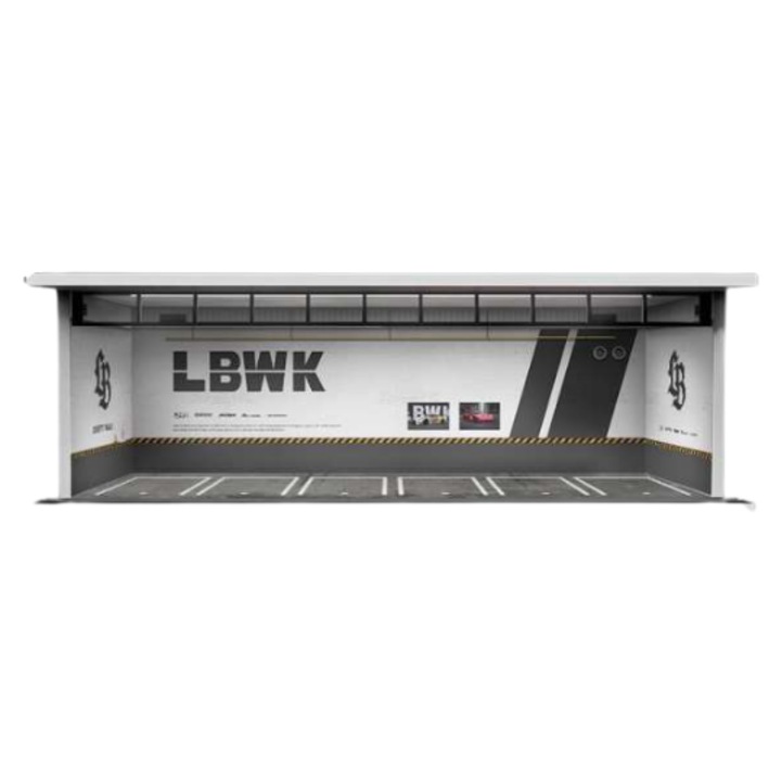 Diorama Parcare Garaj cu Lumini Lbwk 1:64 Moreart MO914023