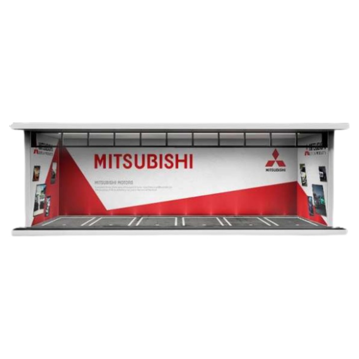 Diorama Parcare Garaj cu Lumini Mitsubishi 1:64 Moreart MO914032