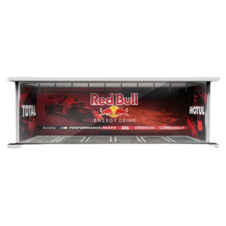 Diorama Parcare Garaj cu Lumini Red Bull 1:64 Moreart MO914034