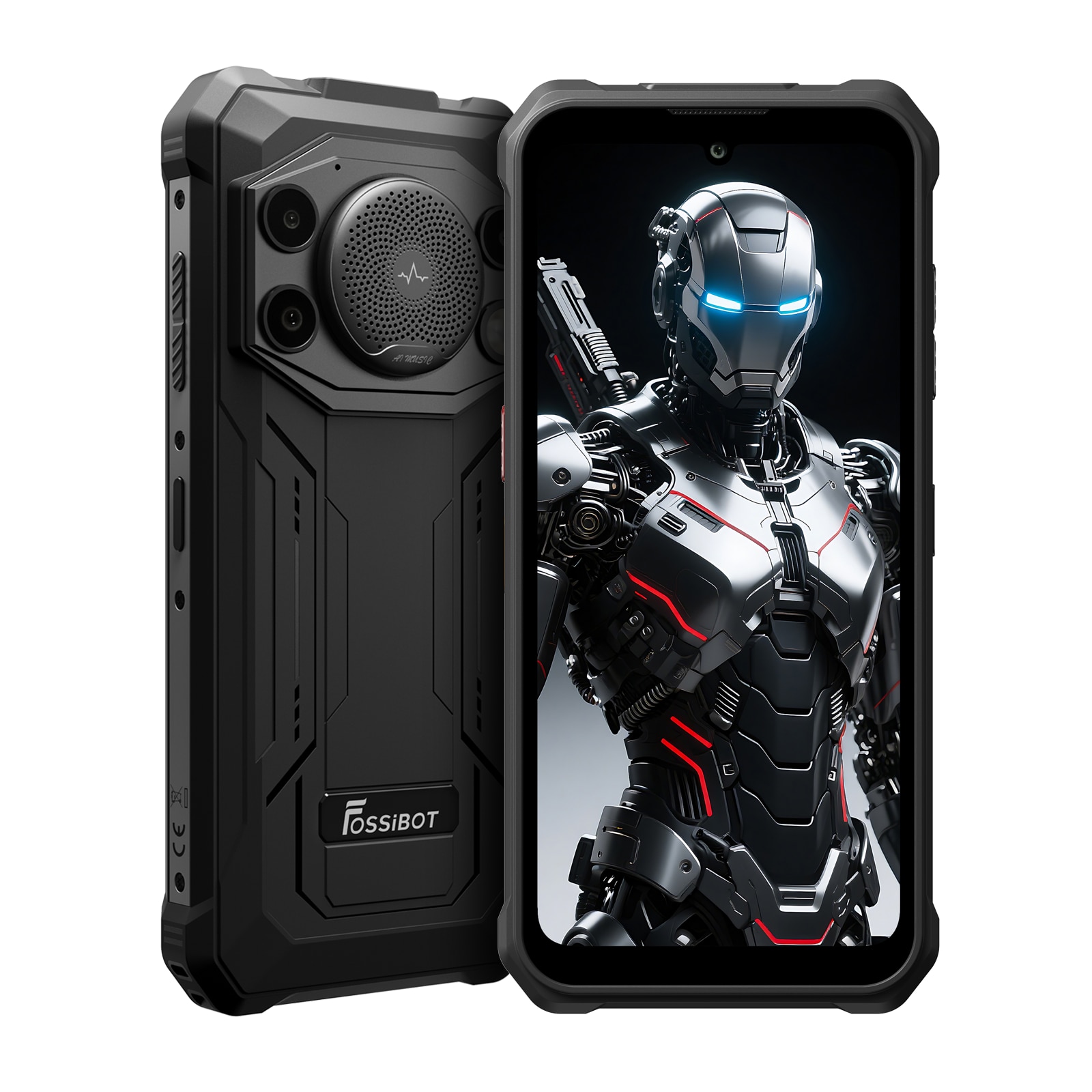 Telefon mobil FOSSiBOT F110 Pro, 6.745-inch, Baterie 10000mAh, 5G, Android 15, 50MP+8MP, Dual SIM, Face ID/GPS, NFC, 20GB RAM(8GB+12GB extensibil RAM)+128GB ROM, Rezistent la praf/Impermeabil/Rezistent la caderi, Pentru camping, calatorii, Negru