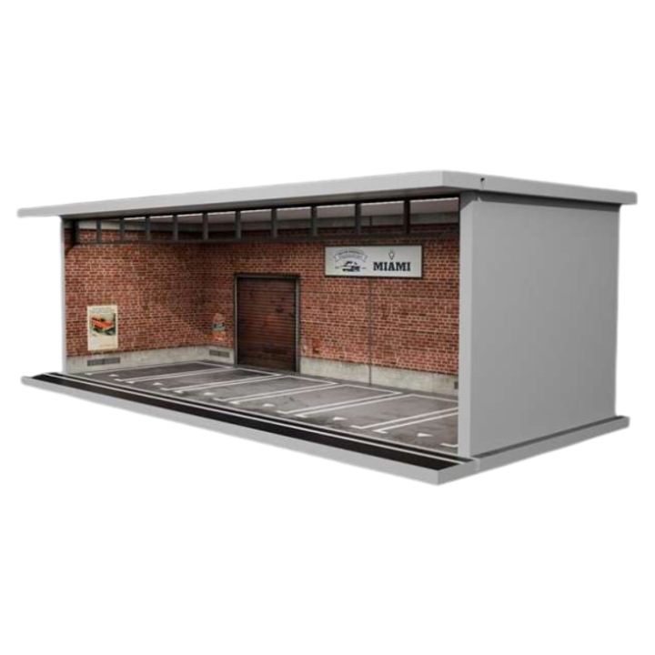 Diorama Parcare Garaj cu Lumini Parking 1:64 Moreart MO914081