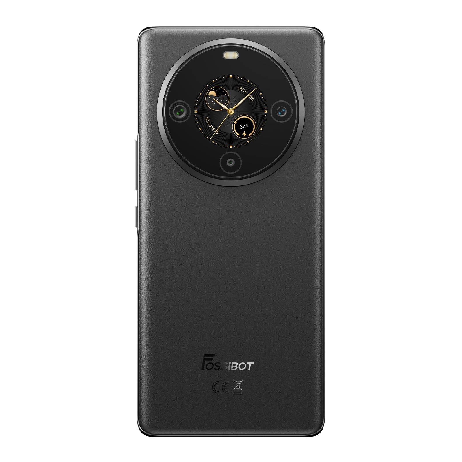 Telefon mobil FOSSiBOT S3 Pro, 6.67 inch Ecran curbat AMOLED si ecran secundar rotund de 1.09 inch, Baterie 5000mAh, 4G, Android 14, 20GB RAM(6GB+14GB extensibil RAM)+128GB ROM, Pentru camping, calatorii, Negru