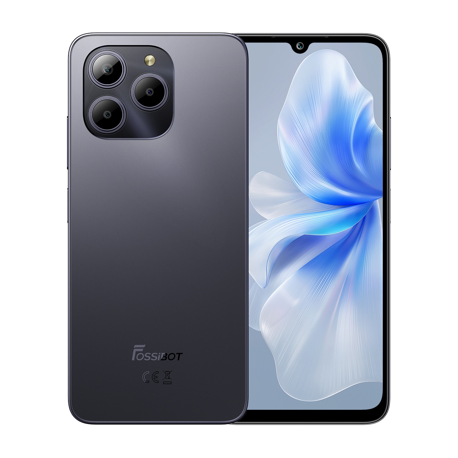 Telefon mobil FOSSiBOT S2, 6.72" FHD, Baterie 5000mAh, 50MP+16MP, Octa-core, 20GB RAM(8GB+12GB extensibil RAM)+256GB ROM, Dual SIM, Face ID/GPS, NFC, Pentru camping, calatorii, Gri