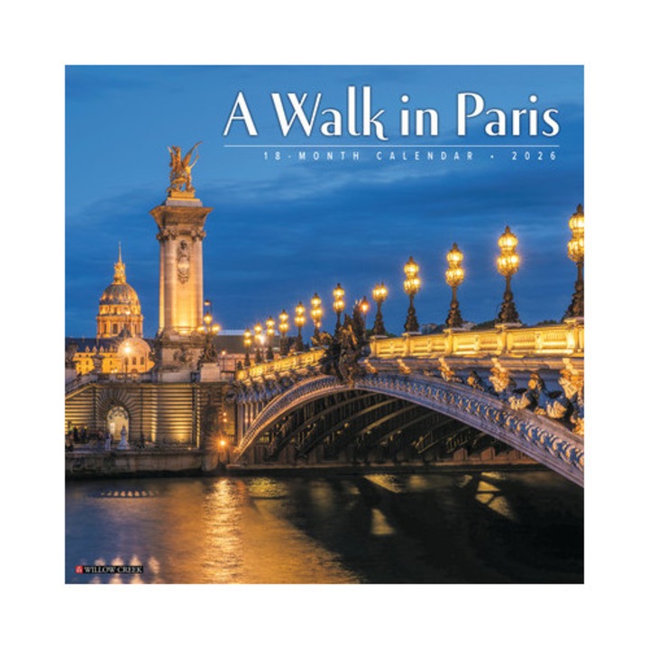 A Walk In Paris 2026 12 X 12 Wall Calendar -