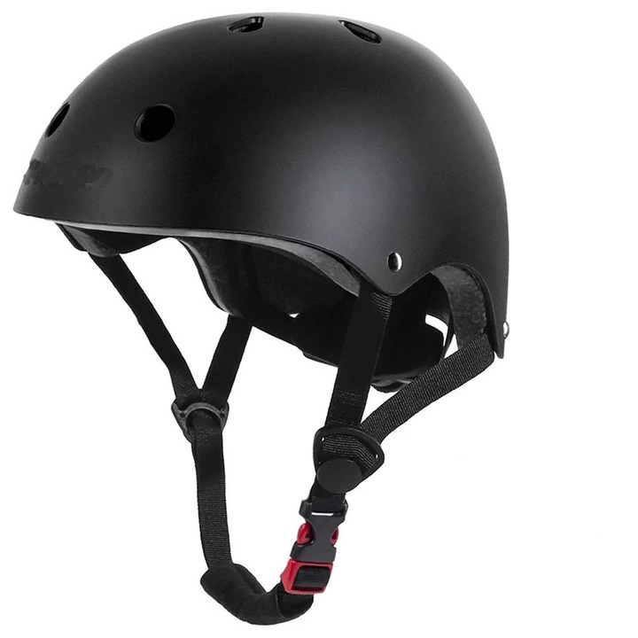 Casti protectie sport FIXATO, Casca pentru trotineta si bicicleta, Negru, Marimea L, Ultrausoara, Ventilatie eficienta