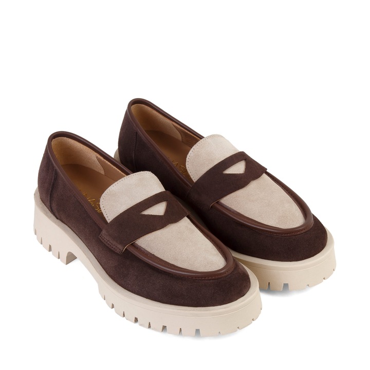 Mocasini OLIVIA - piele naturala maro, Maro