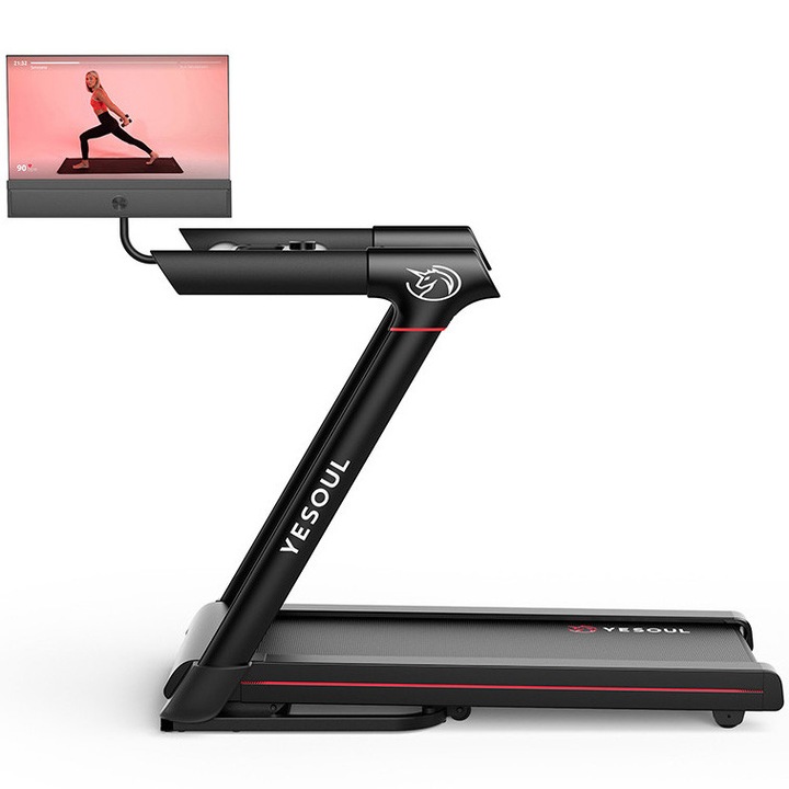 Бягаща пътека Yesoul T3 Plus, 10% наклон, Хидравлично сгъване, Максимална скорост 14 км/ч, Черен