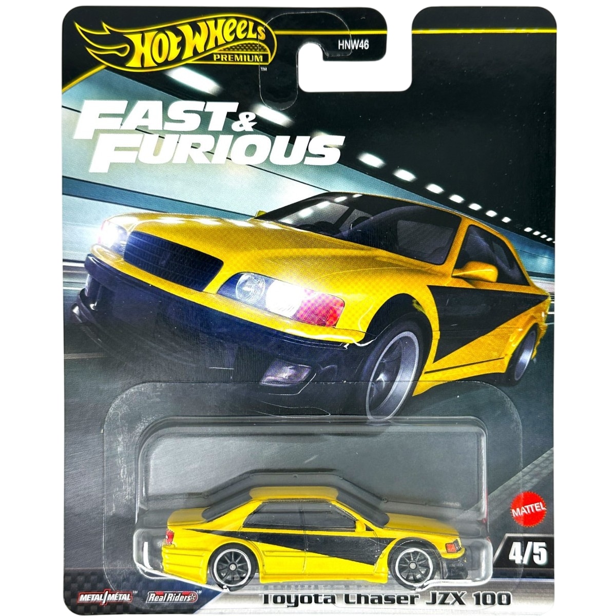 Masinuta Metalica Hot Wheels Premium Toyota Chaser JZX 100 Galben