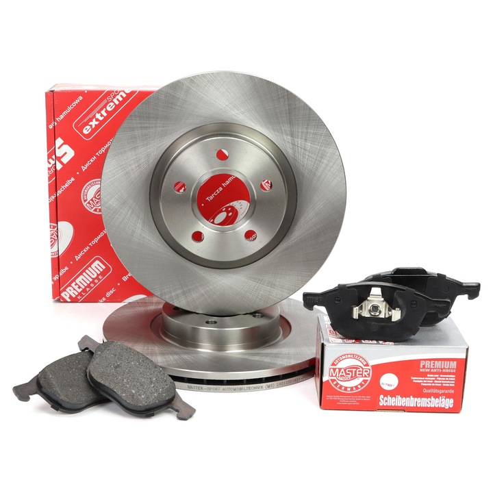 Fékbetét és féktárcsa készlet, Master Sport Germany, Ford C-MAX, C30, C70 II, S40 II, V40, V50 modellekhez, szellőző, 300x48,5mm