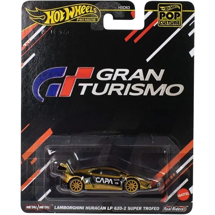 Masinuta Metalica Hot Wheels Premium Lamborghini Huracan LP 620-2 Super Trofeo