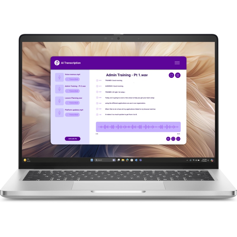 Laptop Dell Pro 14 Premium PA14250 Procesor Intel® Core™ Ultra 7 268V 12M Cache, up to 5.00 GHz, 14" WQXGA+ Touch, 32GB LPDDR5X, 512GB SSD, Intel Arc 140V Graphics, Windows 11 Pro, Argintiu