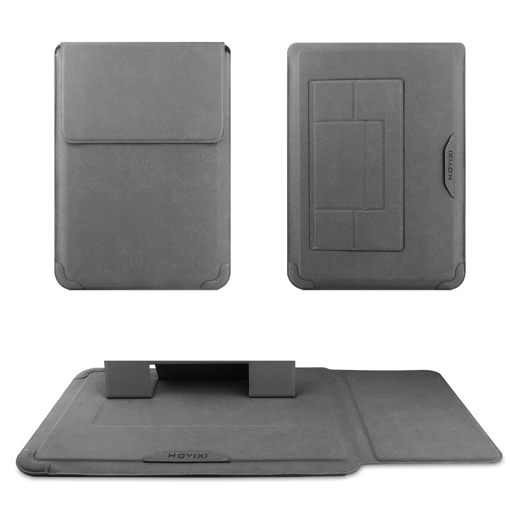 Husa laptop 13.3-14 inch, suport reglabil, mouse pad integrat, impermeabil, gri