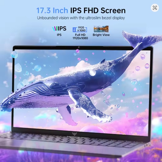 Laptop Gaming 17.3" ACEMAGIC Intel Celeron N97, 16GB RAM DDR4, 512GB SSD, 1920*1080 IPS, Quad-Core-12 Alder Lake, Windows 11, Intel® UHD Graphics, 6000mAh, Argintiu