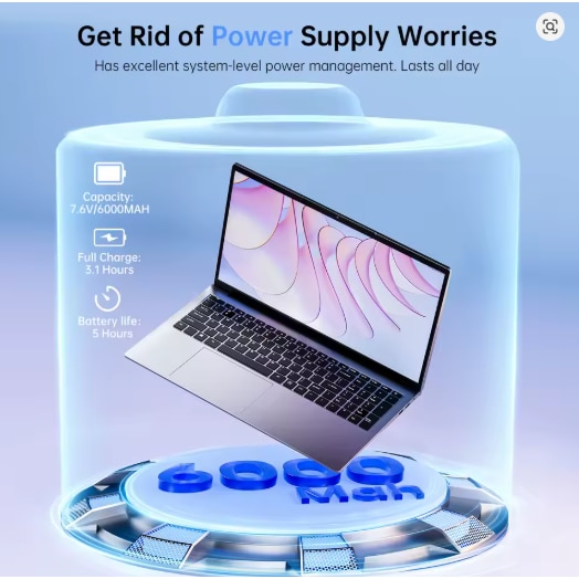 Laptop Gaming 17.3" ACEMAGIC Intel Celeron N97, 16GB RAM DDR4, 512GB SSD, 1920*1080 IPS, Quad-Core-12 Alder Lake, Windows 11, Intel® UHD Graphics, 6000mAh, Argintiu