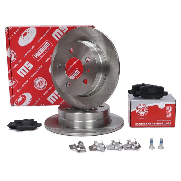 Master Sport Germany féktárcsa és fékbetét szett, Mercedes A-osztály (W169) és B-osztály (W245) modellekhez, 258mm, 8mm vastagság