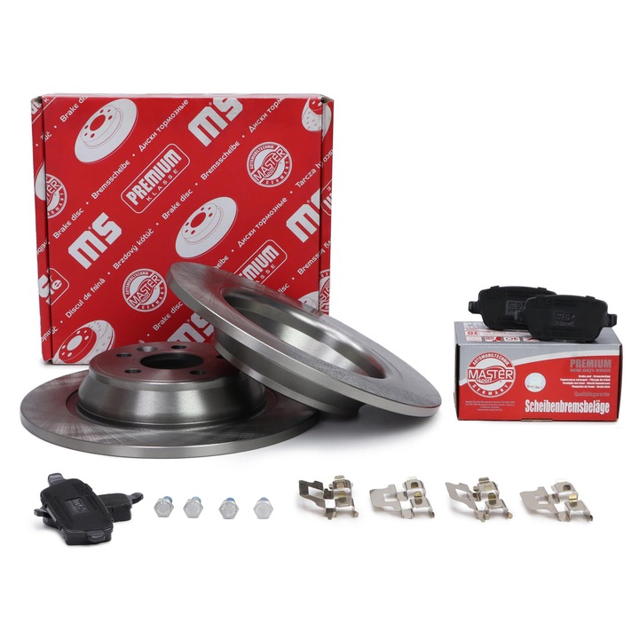 Set discuri si placute de frana Master Sport Germany, pentru Ford Focus II, Galaxy II, Kuga, Mondeo, S-Max, 302x50, 5 gauri, 11,73 kg