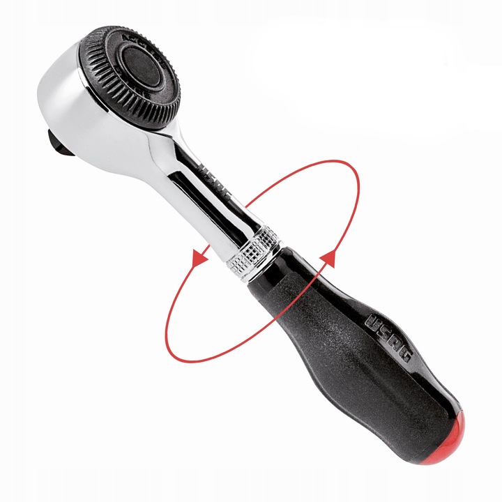 Cheie cu clichet 1/4", USAG, 60 de dinti, ergonomica, 360°