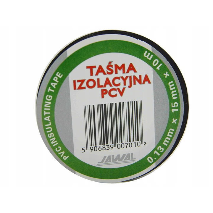 Banda izolatoare PVC Jawal, 15mm x 10m, elastica, rezistenta la temperaturi scazute