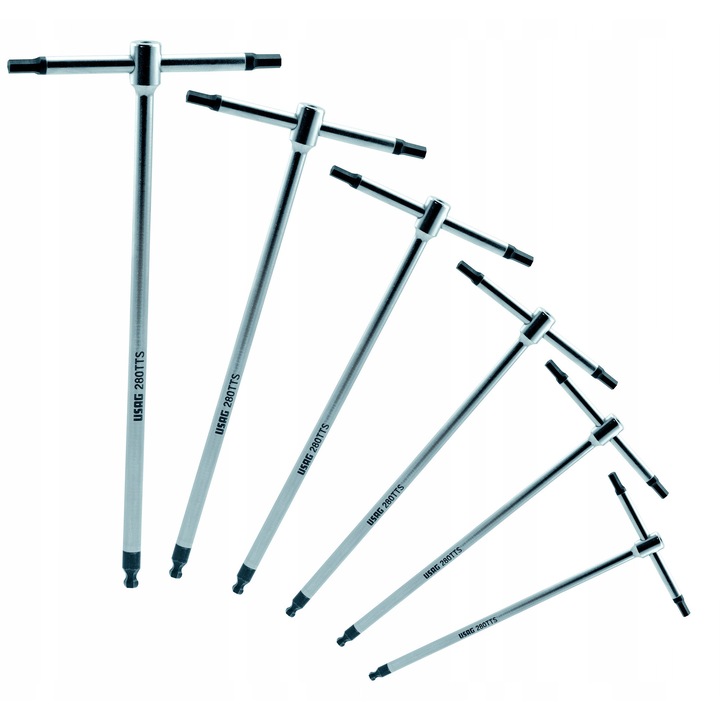 Set 6 Chei imbus Facom, tip tija, cu maner ergonomic, din otel crom-vanadiu, dimensiuni 2.5-8 mm, TTS/SE6