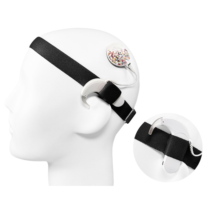 Banda Pentru Procesoare De Vorbire, Smartear, Easyflex Pro, Permite Purtarea Procesoarelor Vertical Sau Orizontal, Faciliteaza Purtarea Procesoarelor De Vorbire, Reglare Pentru Ajustare Individuala, Solida, Moale Si Flexibila, Negru