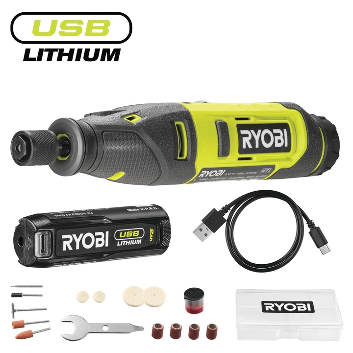 Unealta rotativa USB Lithium 4V (1x 2-0Ah- cu 15 accesorii) 5133005634