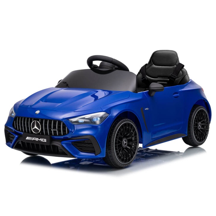 Masinuta electrica Mercedes GTR AMG, telecomanda cu frecventa unica, roti EVA, albastru