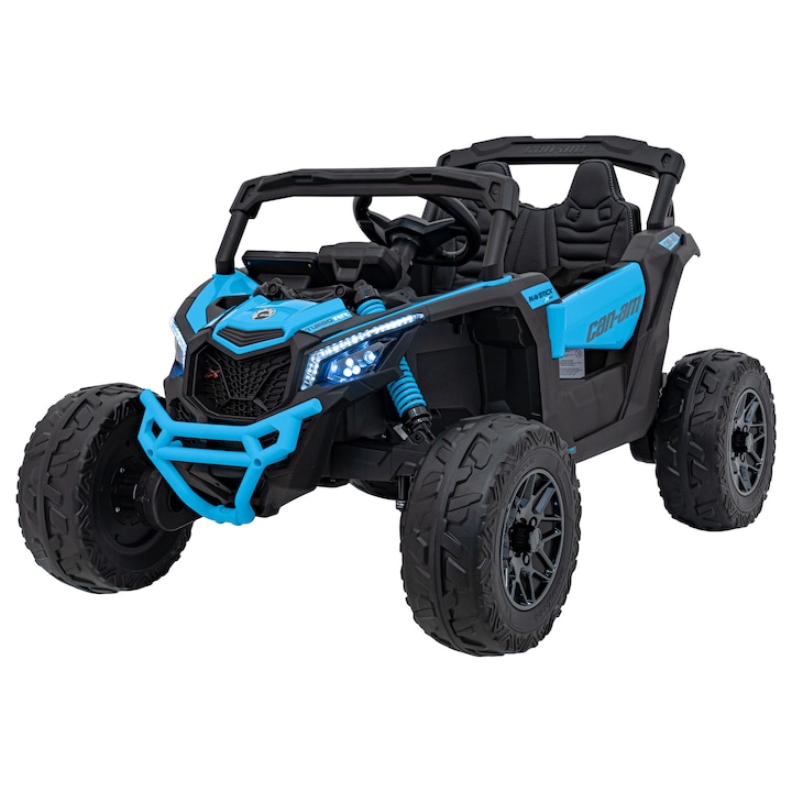UTV electric pentru copii Autokids Can-Am Maverick 12V 4x4 (CA003) Albastru