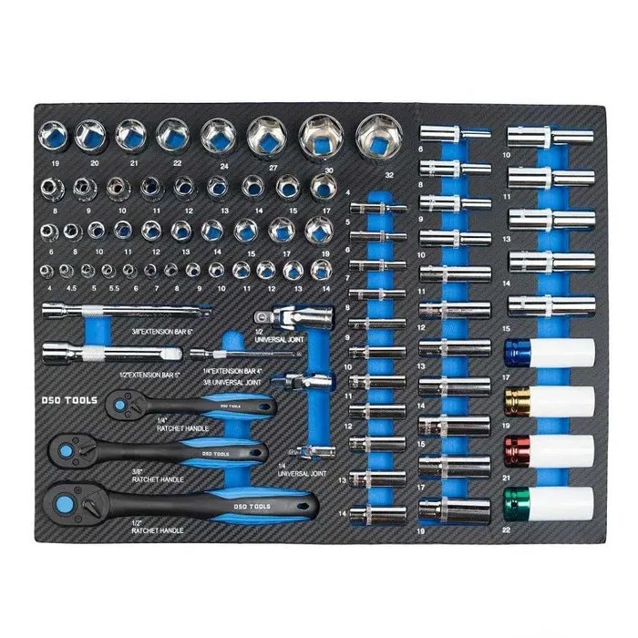 Dulap metalic DSD Tools, set cu scule, 8 sertare, H 970mm, D 460mm