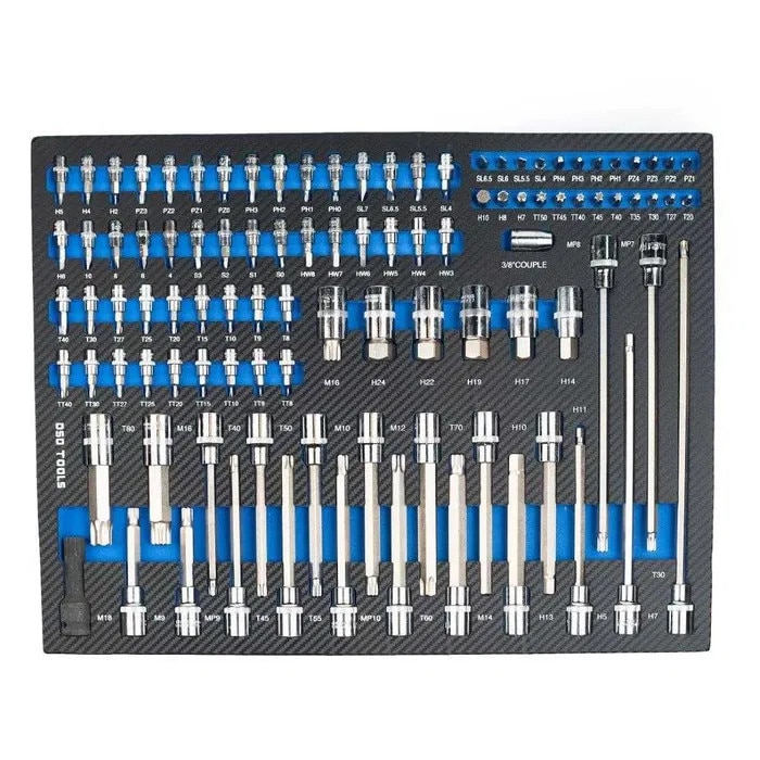 Dulap metalic DSD Tools, set cu scule, 8 sertare, H 970mm, D 460mm