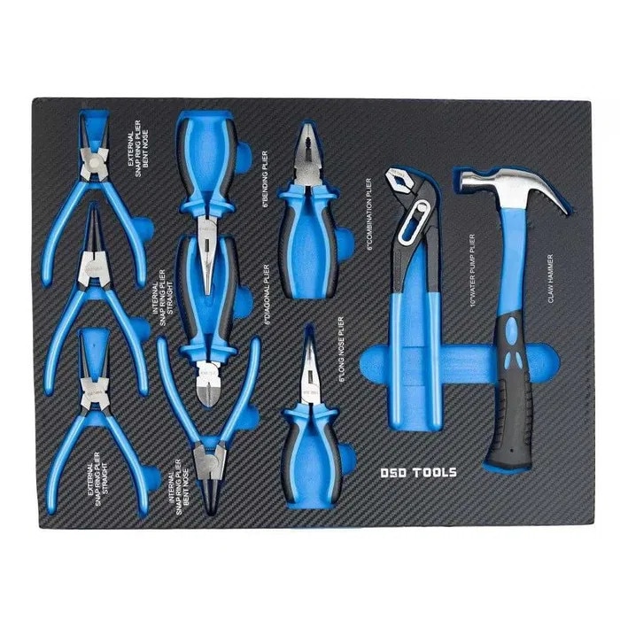 Dulap metalic DSD Tools, set cu scule, 8 sertare, H 970mm, D 460mm