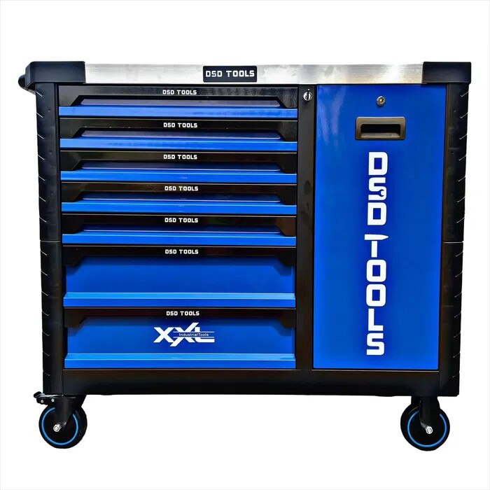 Dulap metalic DSD Tools, set cu scule, 8 sertare, H 970mm, D 460mm