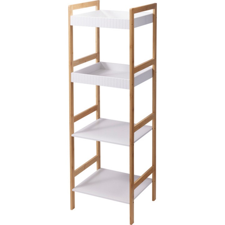 Stalp de baie FORMA, cadru din bambus, 36 x 33 x 110 cm