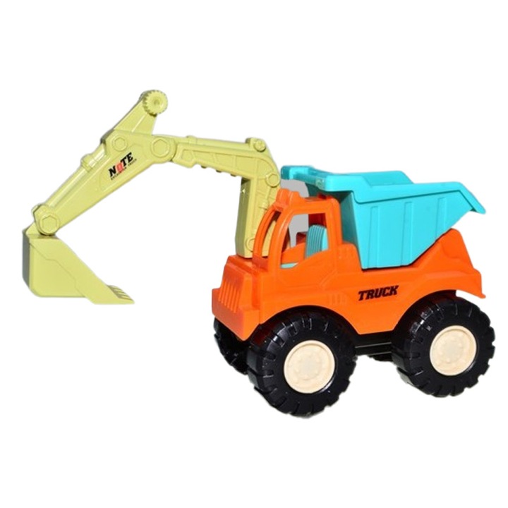 Masinuta excavator, pentru baieti, Mini Junior ME1911P, Portocaliu