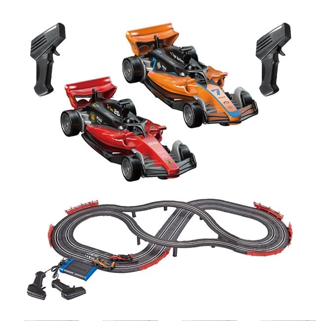 Pista Formula F1 cu 2 Masini Telecomanda, Circuit Electric, Joc de