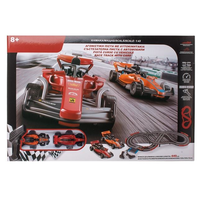 Pista Formula F1 cu 2 Masini Telecomanda, Circuit Electric, Joc de