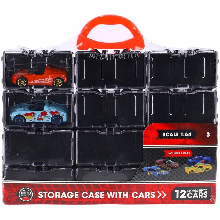 Cutie de depozitare, Rapid Wheels cu 2 masini incluse