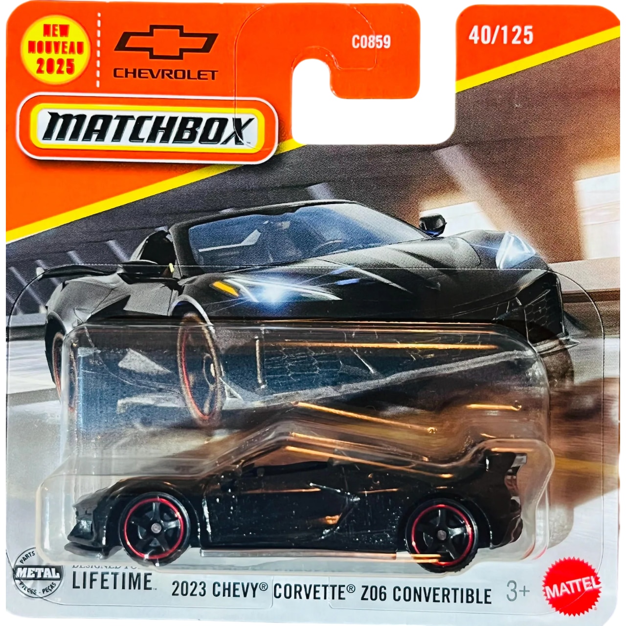 Masinuta Metalica Matchbox 2023 Corvette Z06 Convertible Negru