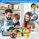 Комплект за игра, интерактивна писта и паркинг DIY 2 в 1, с волан и скоростен лост, MorFansi®, 4 коли, светлини и звуци, електрически или ръчен, образователен и забавен, STEM, 50 x 32 x 23 CM, 3 години+, град, многоцветен