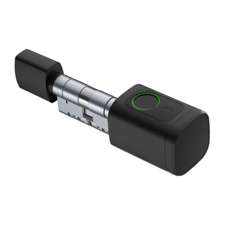 Cilindru electronic pentru usa Avatto SDL-V1-B70, 70 mm, 3 baterii AAA, USB, Negru