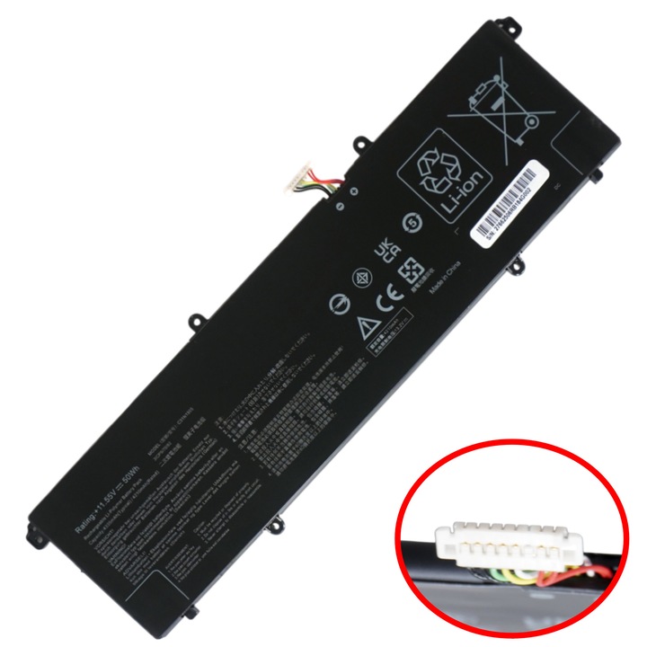 Baterie laptop Asus VivoBook 15, 11.55V, 50Wh, 4335mAh, cu cablu 8 pini, set