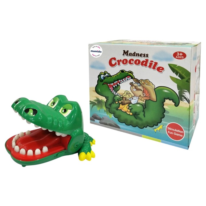 Mamido Krokodil a fogorvosnál, társasjáték, gyerekeknek, 3+ év, kreatív, szórakoztató