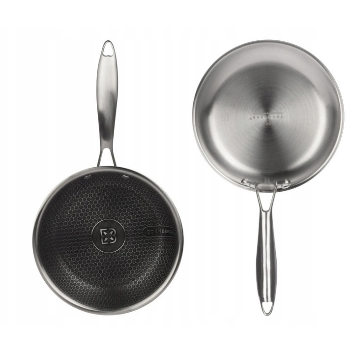 Tigaie Edenberg 26cm, inox, non-stick, adanca, design modern