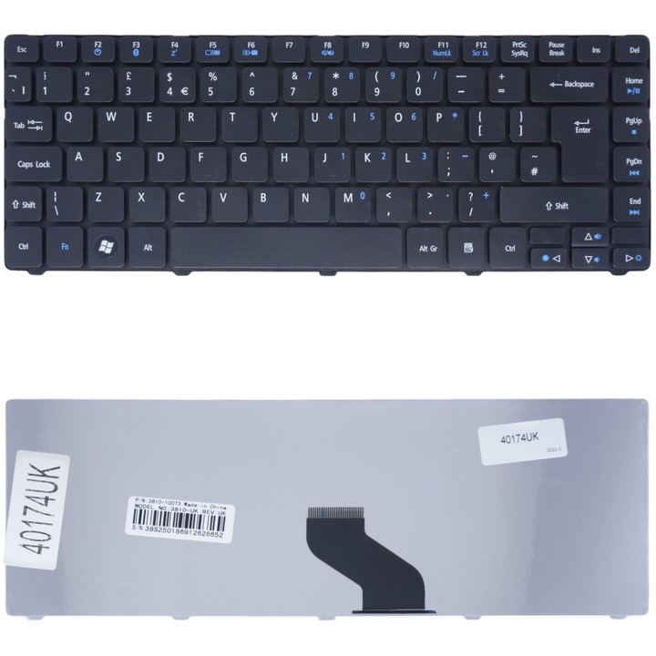 Tastatura laptop Acer Aspire 3410, 3750, 3810, neagra, UK