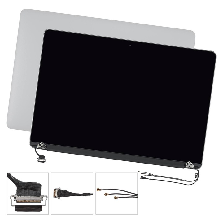 Ecran de inlocuire pentru laptop Apple MacBook Pro A1398 Retina 15", 12 PIN, set complet