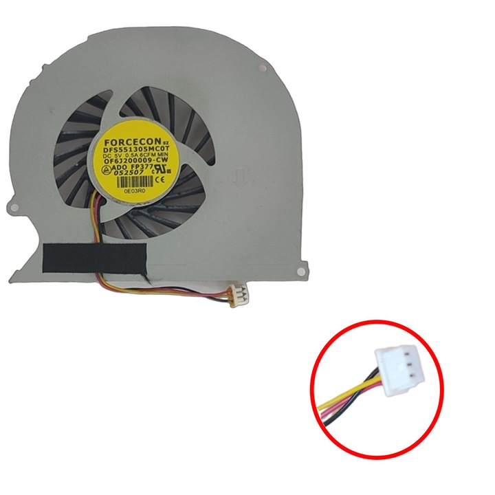 Cooler Procesor Laptop Set 3 PIN-uri pentru Dell Inspiron 15R 5520 5525 7520 V3560 Y5HVW 0Y5HVW DFS501105FQ0T MG60090V1-C060-S99 K1422Y CLX