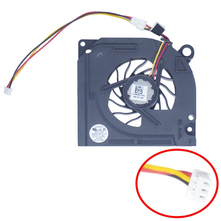 Cooler Procesor Laptop DELL 1525 1545 D620 LATITUDE E5400 E6400, 6x6cm, 5V, 0.5A